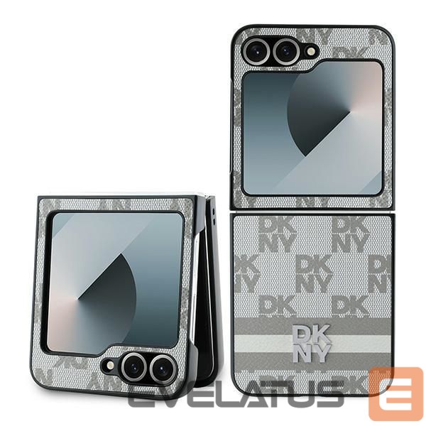 Back panel cover DKNY DKNY Checkered Pattern Printed Stripes Case for Samsung Galaxy Z Flip 6 - Beige