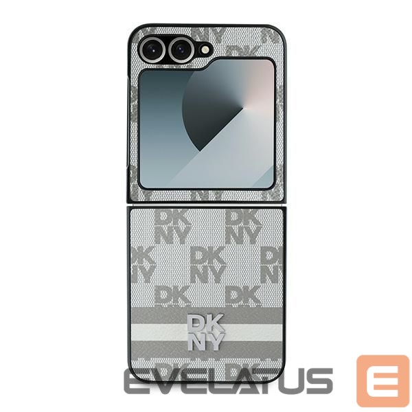 Back panel cover DKNY DKNY Checkered Pattern Printed Stripes Case for Samsung Galaxy Z Flip 6 - Beige