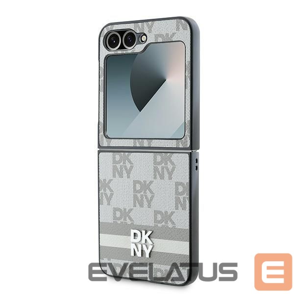 Back panel cover DKNY DKNY Checkered Pattern Printed Stripes Case for Samsung Galaxy Z Flip 6 - Beige