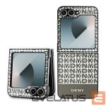 Back panel cover DKNY  DKNY Repeat Pattern Bottom Stripe Case for Samsung Galaxy Z Flip 6 - Brown 