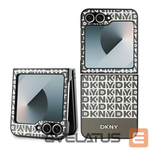 Back panel cover DKNY DKNY Repeat Pattern Bottom Stripe Case for Samsung Galaxy Z Flip 6 - Brown