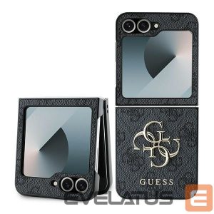 Back panel cover Guess  Guess Leather 4G Metal Logo Case for Samsung Galaxy Z Flip 6 - Black 