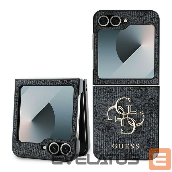 Back panel cover Guess Guess Leather 4G Metal Logo Case for Samsung Galaxy Z Flip 6 - Black