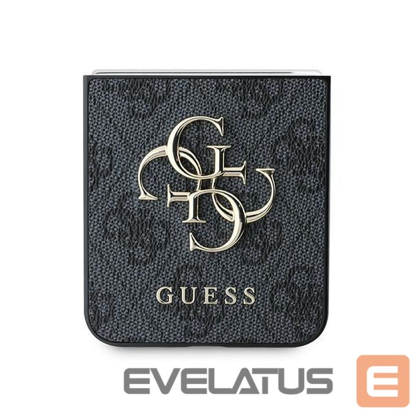 Back panel cover Guess Guess Leather 4G Metal Logo Case for Samsung Galaxy Z Flip 6 - Black