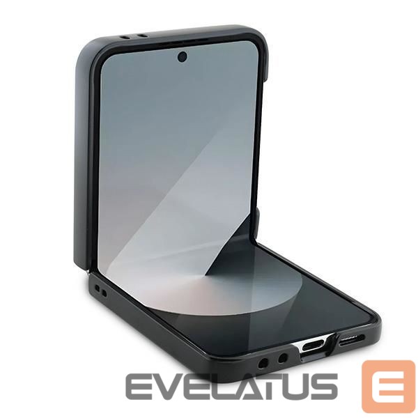 Back panel cover Guess Guess Leather 4G Metal Logo Case for Samsung Galaxy Z Flip 6 - Black