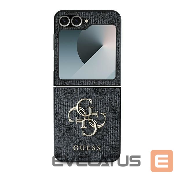 Back panel cover Guess Guess Leather 4G Metal Logo Case for Samsung Galaxy Z Flip 6 - Black