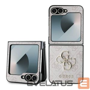 Back panel cover Guess  Guess Leather 4G Metal Logo Case for Samsung Galaxy Z Flip 6 - Pink 