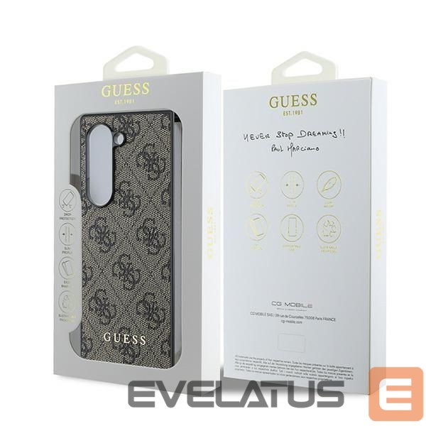 Back panel cover Guess Guess 4G Case for Samsung Galaxy Z Fold 6 - Brown