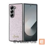 Back panel cover Guess  Guess 4G Glitter Script Case for Samsung Galaxy Z Fold 6 - Pink 