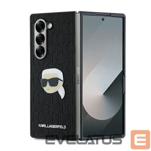 Back panel cover Karl Lagerfeld  Karl Lagerfeld Saffiano Monogram Head Pin Case for Samsung Galaxy Z Fold 6 - Black 