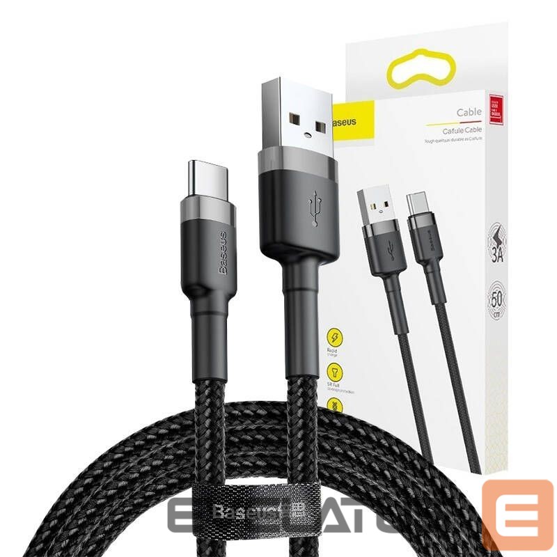 Cable Baseus Baseus Cafule cable USB-C 3A 1m (Gray+Black)
