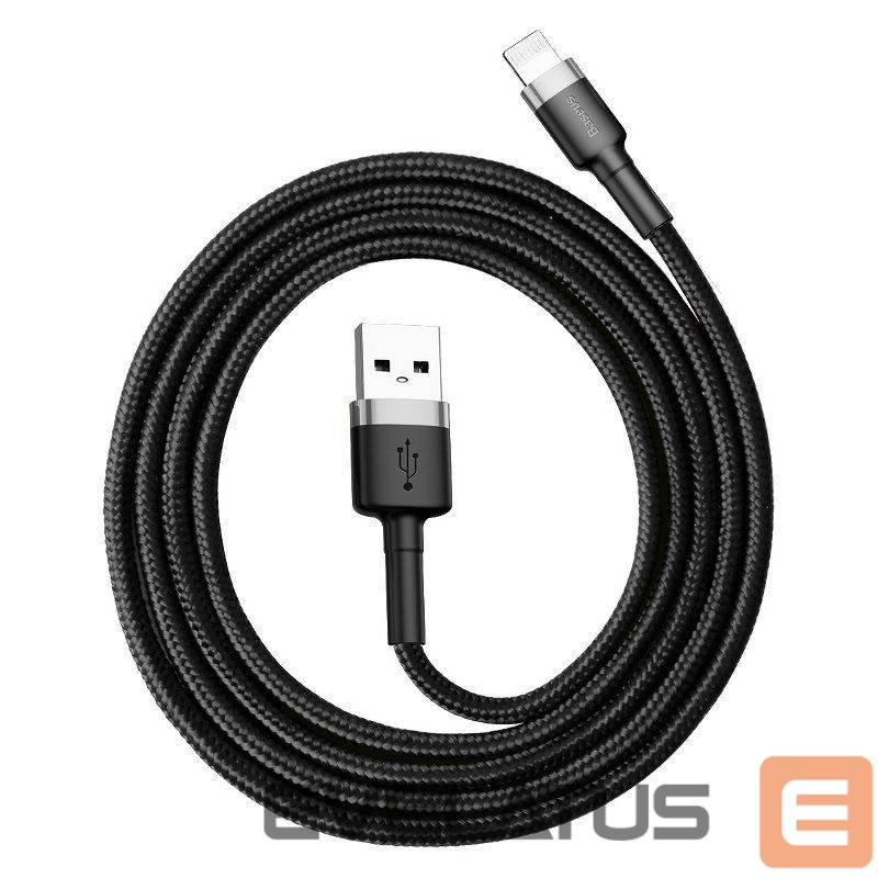 Cable Baseus Baseus Cafule USB Lightning Cable 2,4A 1m (Gray+Black)