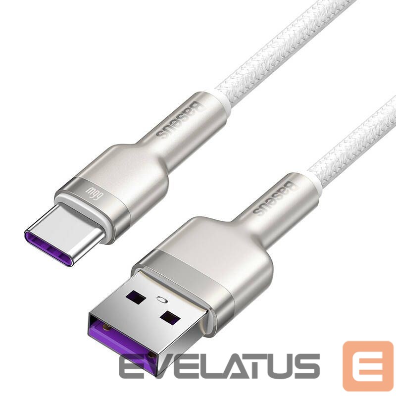 Cable Baseus USB cable for USB-C Baseus Cafule, 66W, 1m (white)
