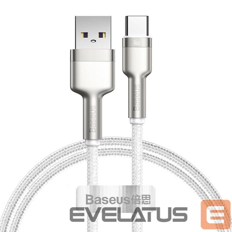Cable Baseus USB cable for USB-C Baseus Cafule, 66W, 1m (white)
