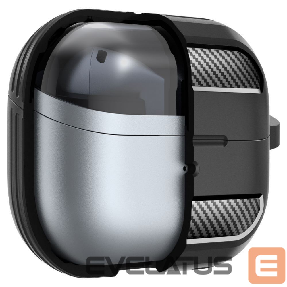 Back panel cover Spigen Spigen Rugged Armor Samsung Galaxy Buds 3 / 3 Pro Case - Black