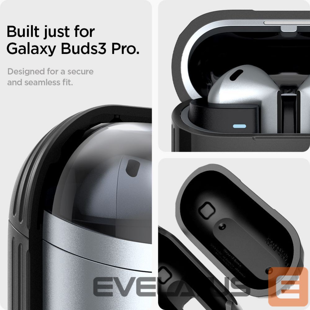 Back panel cover Spigen Spigen Rugged Armor Samsung Galaxy Buds 3 / 3 Pro Case - Black