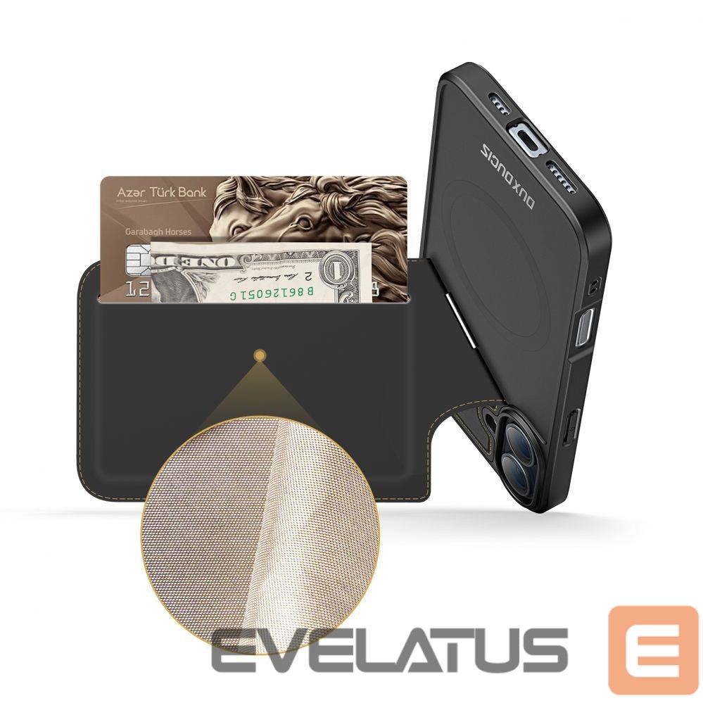 Back panel cover Dux Ducis Dux Ducis Rafi II Mag Case with MagSafe for iPhone 16 - Black