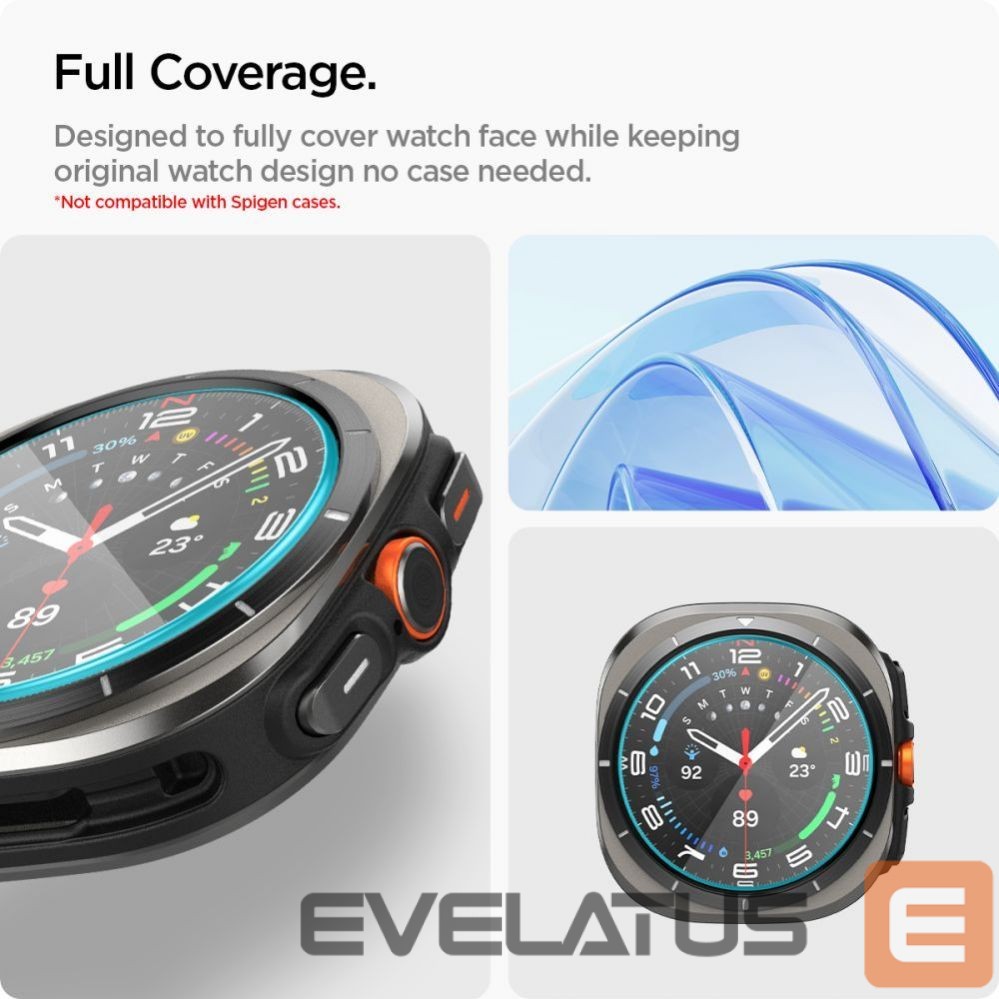 Other Phone Accessory Spigen Spigen Glas.TR EZ Fit Tempered Glass for Samsung Galaxy Watch Ultra (47mm) - Clear (2-pack)