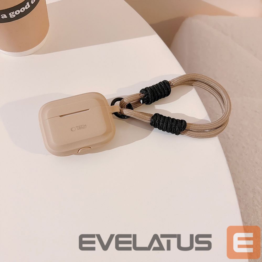 Other Phone Accessory Tech-Protect Tech-Protect Silicone Rope Case for Apple AirPods Pro 1/2 - Light Brown