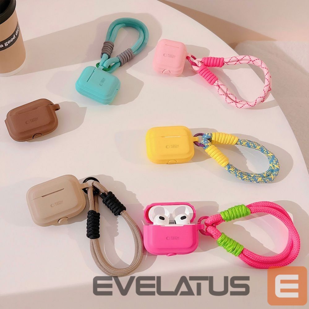 Other Phone Accessory Tech-Protect Tech-Protect Silicone Rope Case for Apple AirPods Pro 1/2 - Light Brown