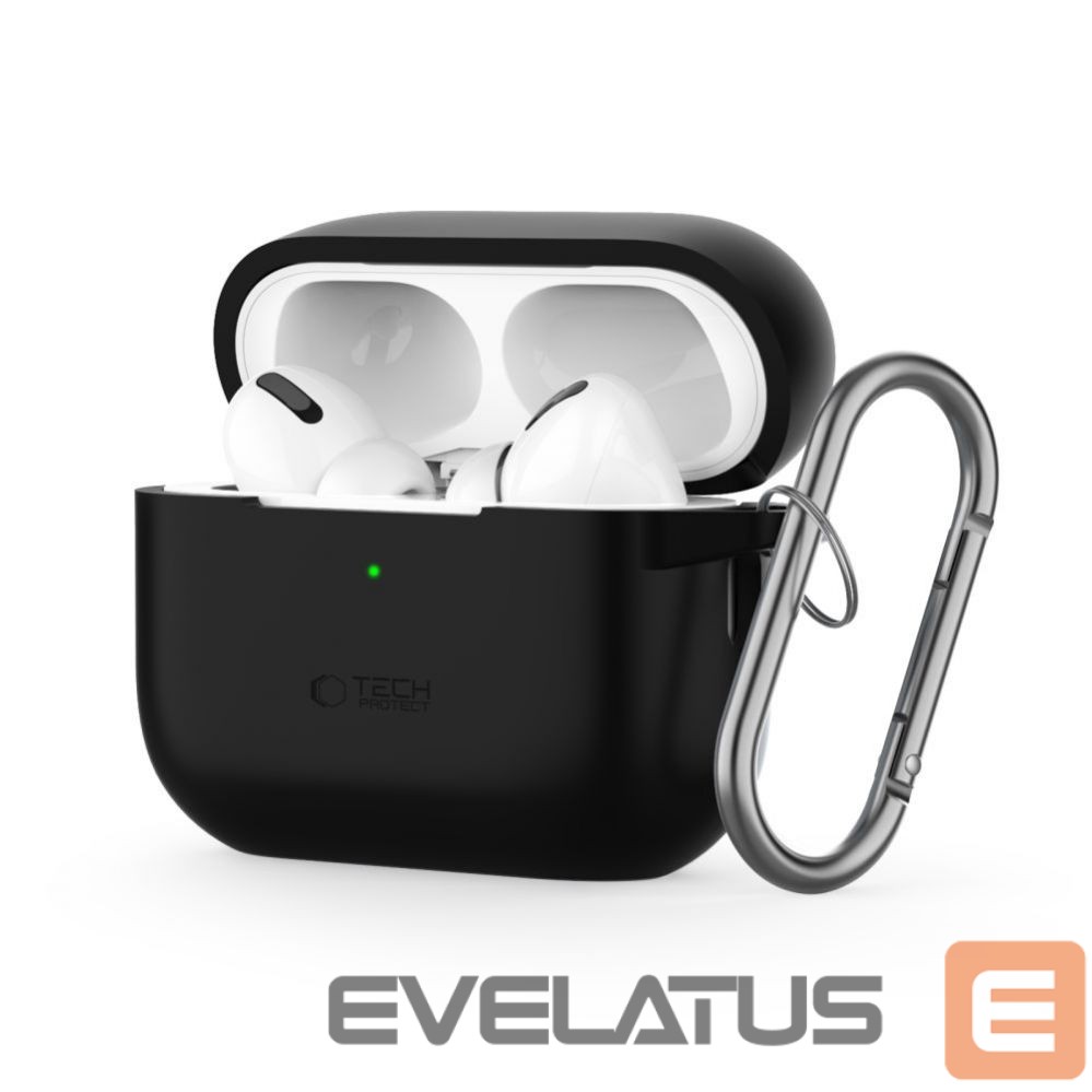 Other Phone Accessory Tech-Protect Tech-Protect Silicone Hook Case for Apple AirPods Pro 1 / 2 - Black