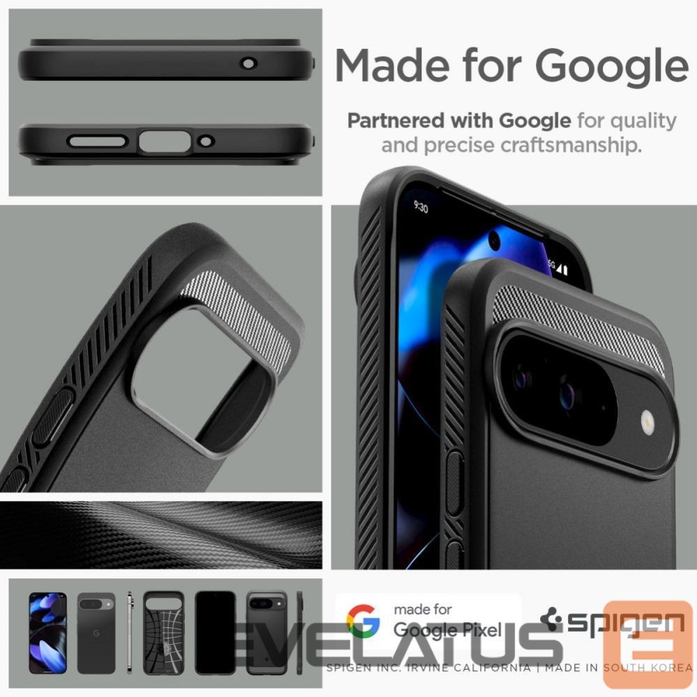 Other Phone Accessory Spigen Spigen Rugged Armor Case for Google Pixel 9 / 9 Pro - Black