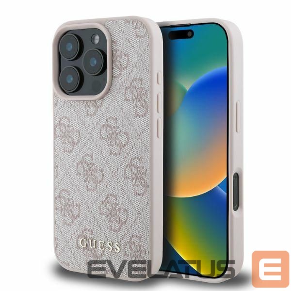 Back panel cover Guess Guess 4G Classic iPhone 16 Pro Max Case - Pink