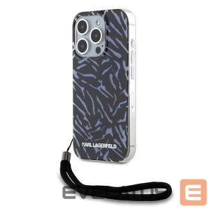 Back panel cover Karl Lagerfeld  Karl Lagerfeld Zebra With Cord iPhone 15 Pro Max Case - Purple 