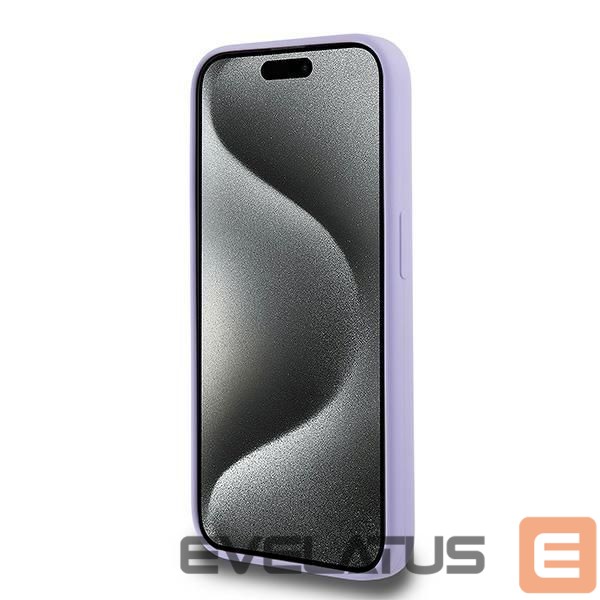 Back panel cover Karl Lagerfeld Karl Lagerfeld Silicone Karl&Choupette Heads Ring MagSafe Case for iPhone 15 Pro - Purple