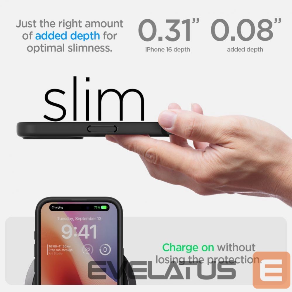 Back panel cover Spigen Spigen Ultra Hybrid iPhone 16 Case - Matte Black