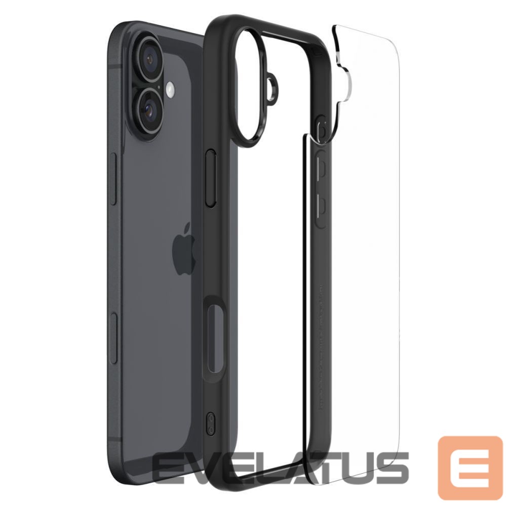 Back panel cover Spigen Spigen Ultra Hybrid iPhone 16 Case - Matte Black