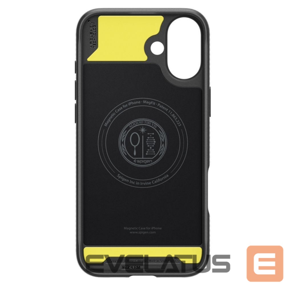 Back panel cover Spigen Spigen Rugged Armor MagSafe case for iPhone 16 - black