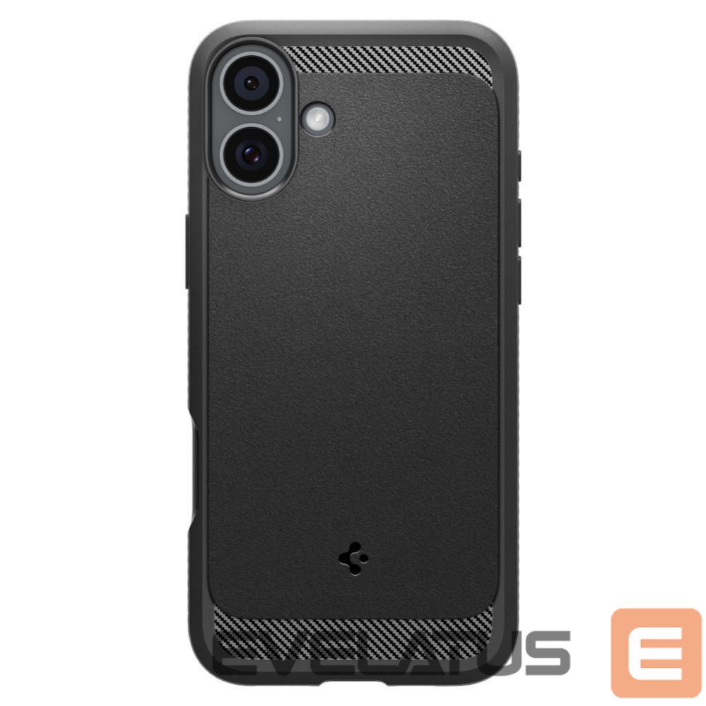 Back panel cover Spigen Spigen Rugged Armor MagSafe case for iPhone 16 - black
