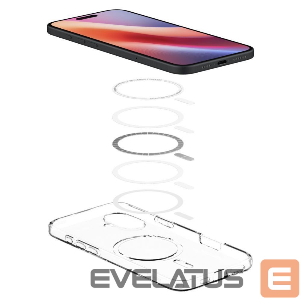 Back panel cover Spigen Spigen Liquid Crystal Mag Case with MagSafe for iPhone 16 - Clear
