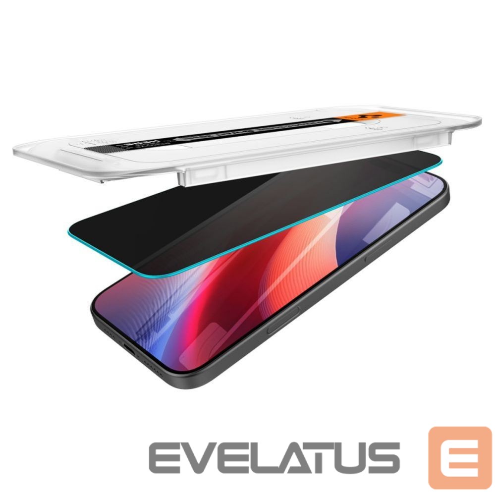 Protective glass Spigen Spigen Glas.tR EZ Fit Privacy Tempered Glass for iPhone 16 Pro / 17 / 17 Pro - 2 pcs.