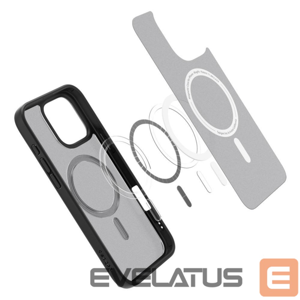 Back panel cover Spigen Spigen Ultra Hybrid Mag Case with MagSafe for iPhone 16 Pro - Black