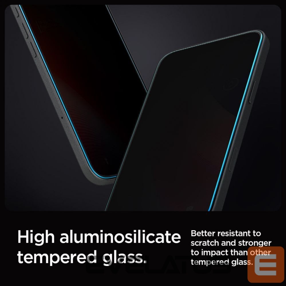 Protective glass Spigen Spigen Glas.tR EZ Fit Privacy Tempered Glass for iPhone 16 Pro Max / 17 Pro Max - 2 pcs.