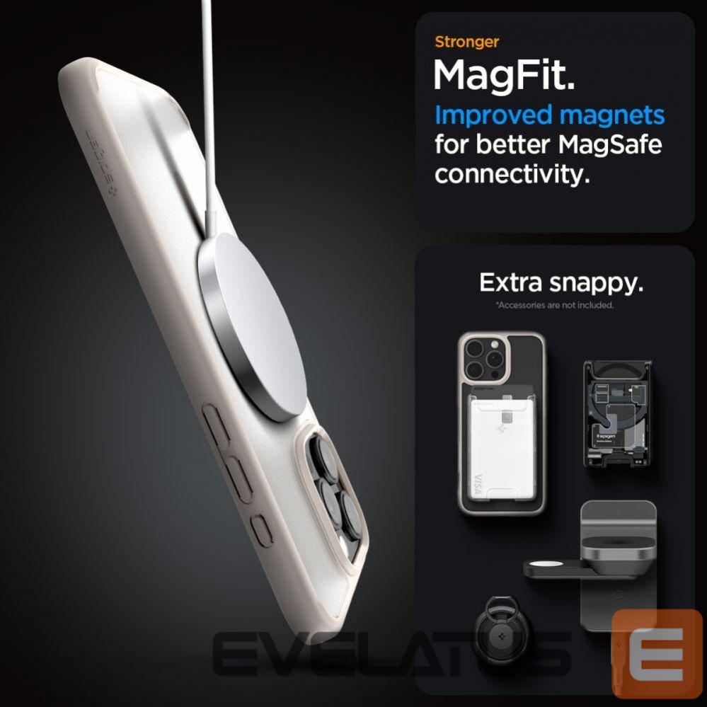 Back panel cover Spigen Spigen Ultra Hybrid Mag case with MagSafe for iPhone 16 Pro Max - titanium