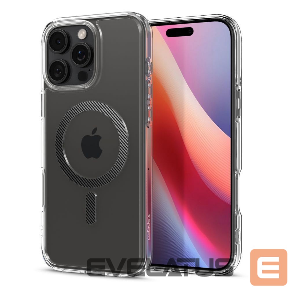 Back panel cover Spigen Spigen Ultra Hybrid Mag Case with MagSafe Carbon Fiber for iPhone 16 Pro Max - Dark Gray