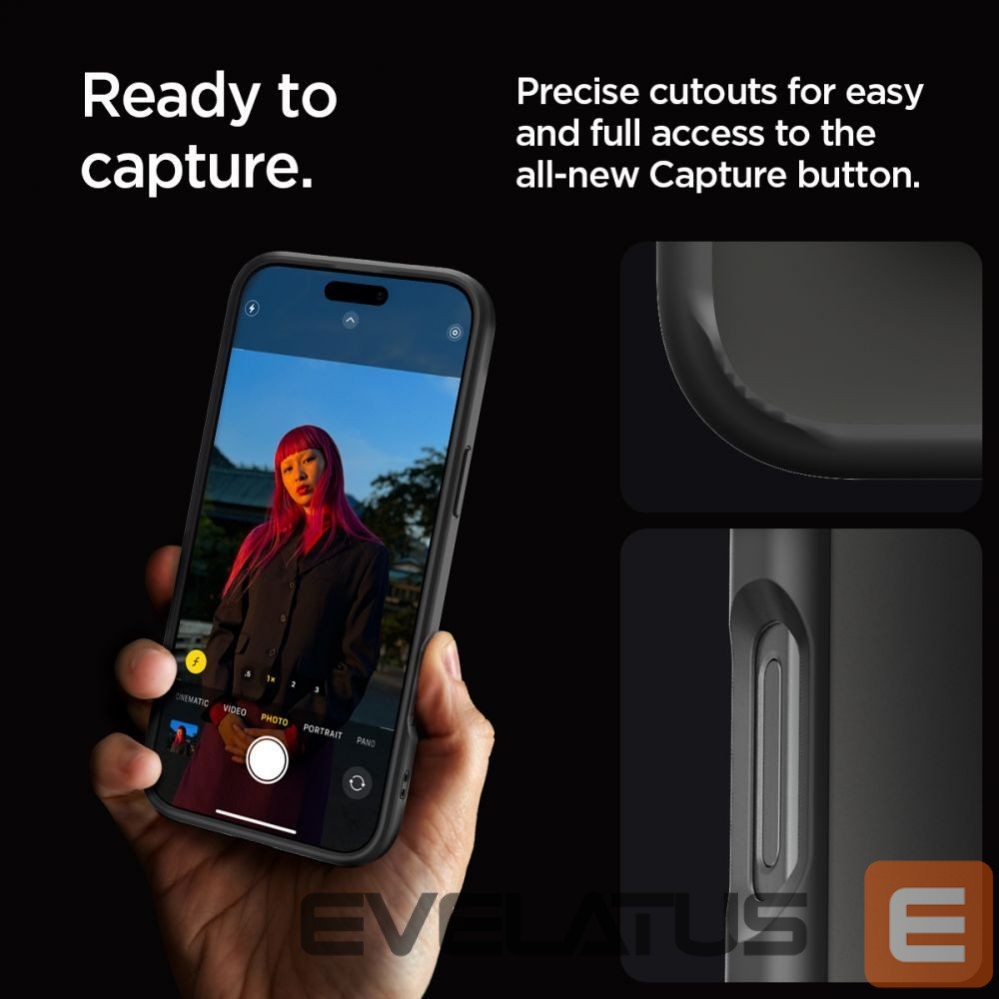 Back panel cover Spigen Spigen Ultra Hybrid Case for iPhone 16 Pro Max - Matte Black