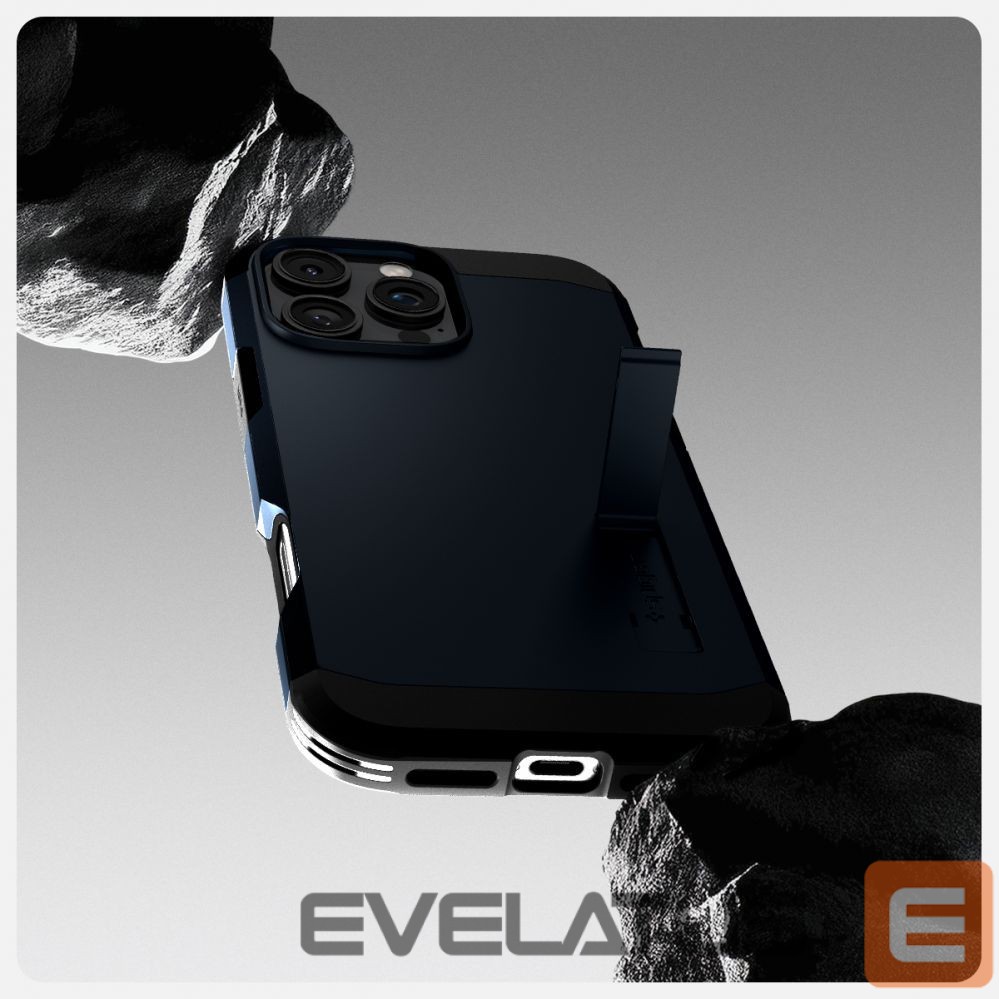Back panel cover Spigen Spigen Tough Armor MagSafe Case with Stand for iPhone 16 Pro Max - Dark Gray