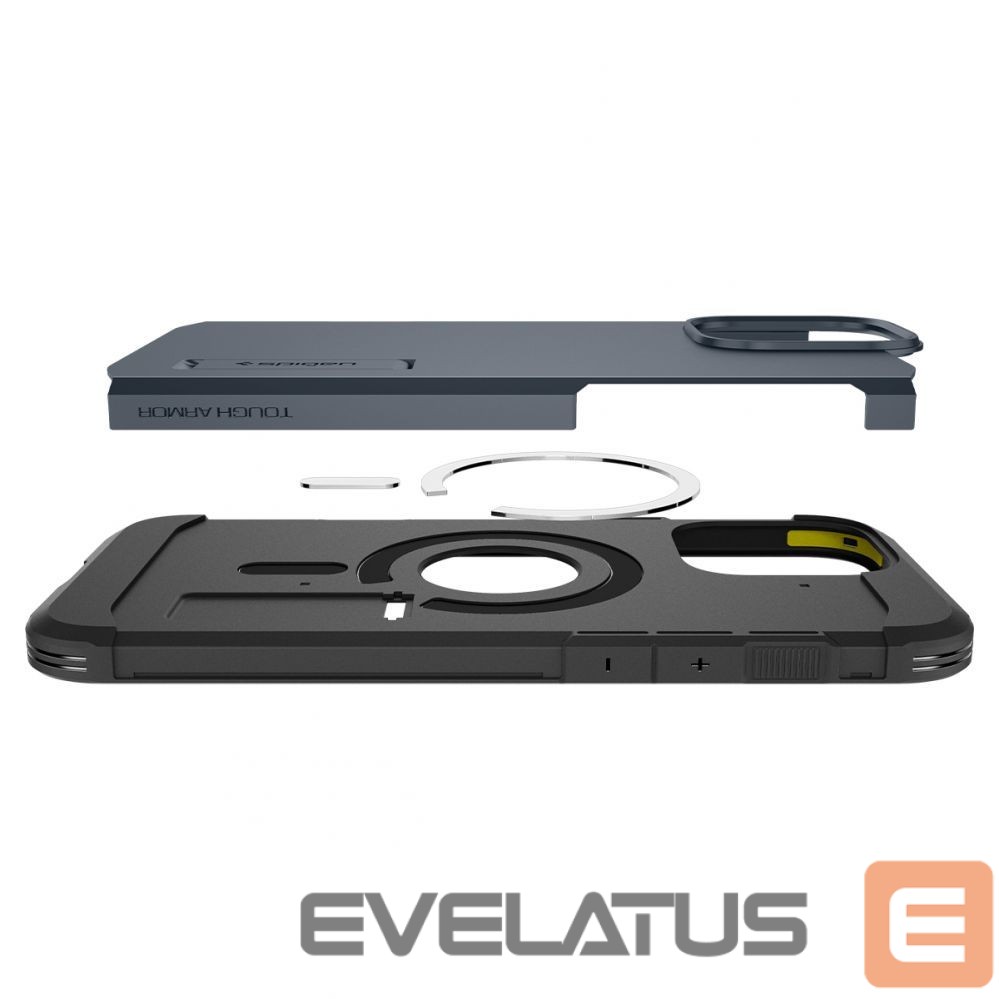 Back panel cover Spigen Spigen Tough Armor MagSafe Case with Stand for iPhone 16 Pro Max - Dark Gray