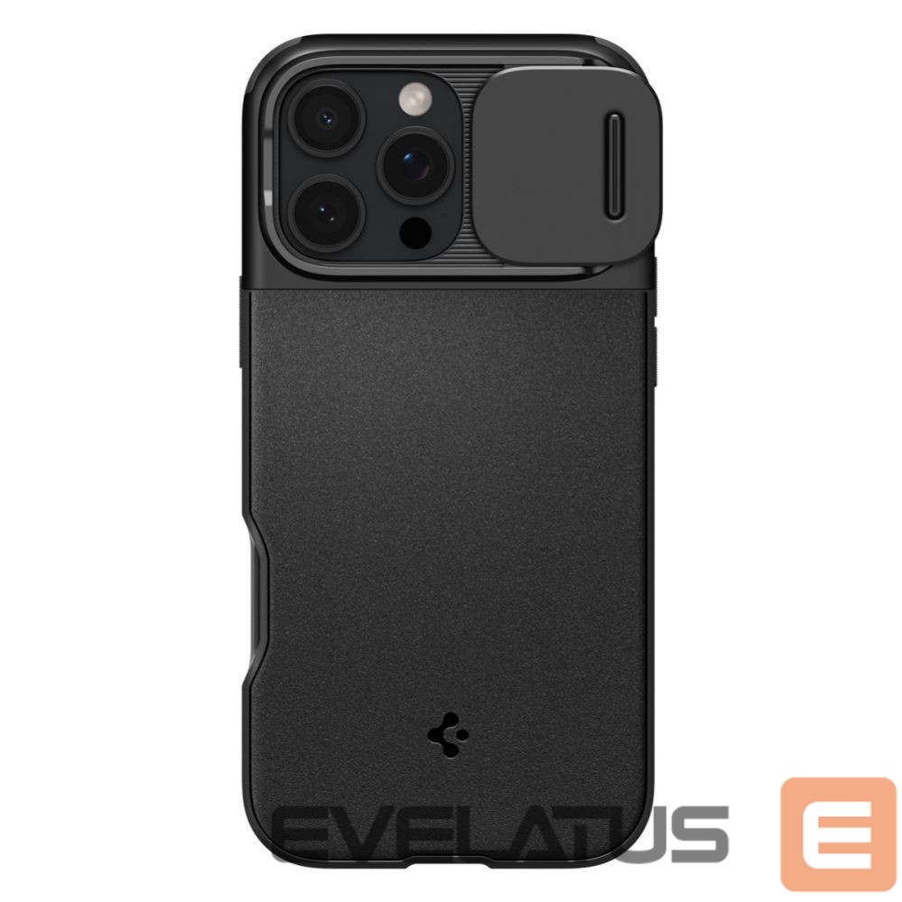 Back panel cover Spigen Spigen Optik Armor Mag Case with MagSafe for iPhone 16 Pro Max - Black
