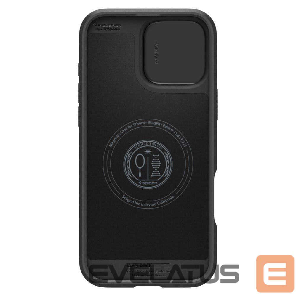 Back panel cover Spigen Spigen Optik Armor Mag Case with MagSafe for iPhone 16 Pro Max - Black