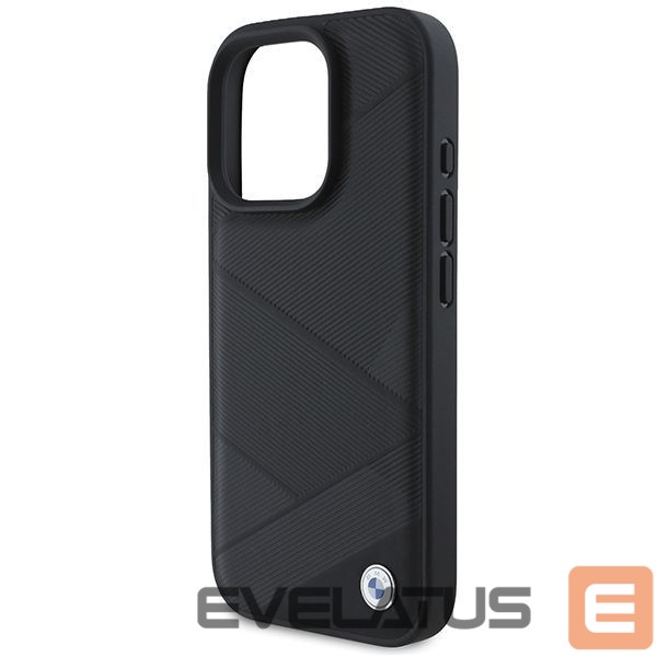 Other Phone Accessory BMW BMW Signature Leather Crossing Lines Pattern iPhone 16 Pro Case - Black