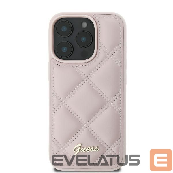 Other Phone Accessory Guess Guess Quilted Metal Logo iPhone 16 Pro Case - Pink