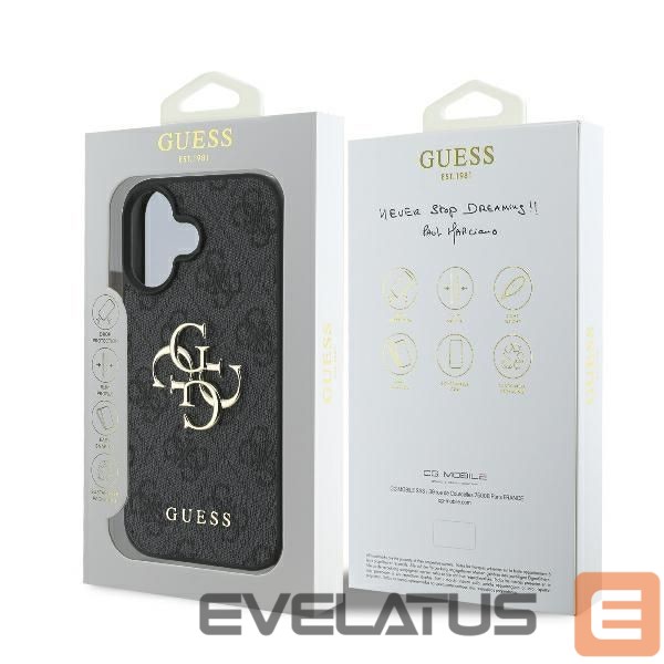 Other Phone Accessory Guess Guess 4G Big Logo Case for iPhone 16 - Black