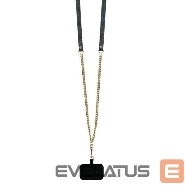 Other Phone Accessory Guess Guess Leather Metal Logo Strass Crossbody Case for iPhone 16 - Black