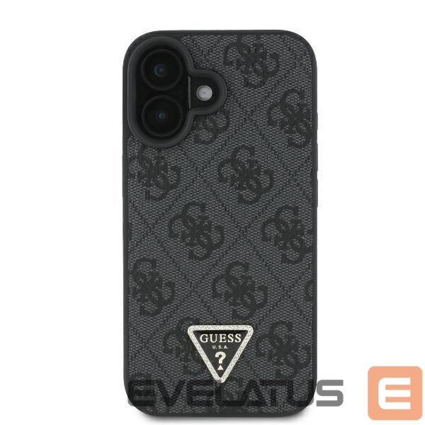 Other Phone Accessory Guess Guess Leather Metal Logo Strass Crossbody Case for iPhone 16 - Black