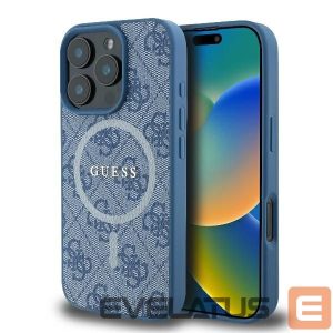Other Phone Accessory Guess  Guess 4G Ring Classic Logo MagSafe iPhone 16 Pro Case - Blue 